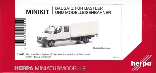 HERPA MINIKIT 1:87 Bausatz Mercedes-Benz Doppelkabine mit Pritsche H0 013499
