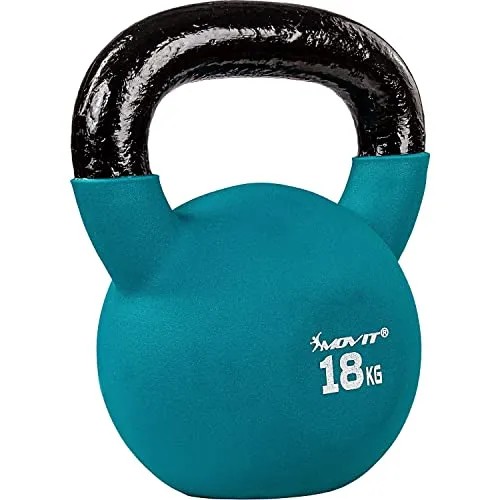 MOVIT Kettlebell PRO - Gusseisen Kugelhantel für effektives Training - Die MOVIT® Kettlebell PRO aus Gusseisen mit Vinylbeschichtung ist ideal für Ihr individuelles Training. Erhältlich in 11 Gewichtsgrößen, unterstützt sie beim Kraftaufbau und verbessert die Koordination.