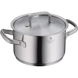 WMF Fleischtopf Gourmet Plus Ø 20cm - Vielseitiger Kochtopf für Flüssiggerichte, mit hochgezogenem Rand gegen Spritzer. Ideal zum Kochen, Blanchieren und Pürieren. TransTherm® Allherdboden für gleichmäßige Wärmeverteilung. Perfekt für jeden Haushalt!