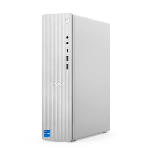 Lenovo IdeaCentre Tower Desktop PC 8L - Intel Core i3-14100, 8GB RAM, 512GB SSD, Windows 11 - PC-Systeme mit zuverlässiger Alltagsleistung und großzügiger 512GB SSD für schnelle Datenzugriffe. Ideal für Home Office und Multimedia.