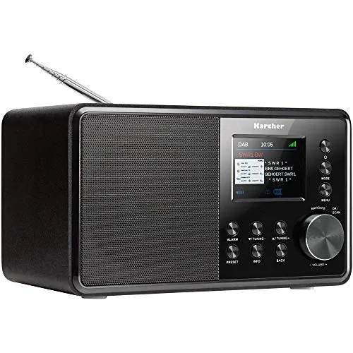 Karcher DAB 3000 Digitalradio - DAB+ / UKW-RDS Radio mit AUX-IN und Dual-Alarm, ideal für Musikliebhaber und perfekte Integration in Ihr Zuhause.