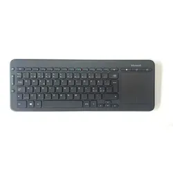 Microsoft All-in-One Media Tastatur mit Touchpad (N9Z-00009), Nordic QWERTY (siehe Bilder) - Schwarz