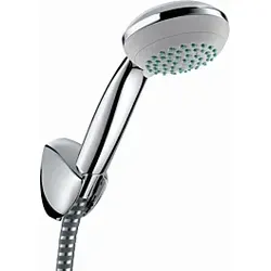 hansgrohe Crometta 85 Vario/Porter C Brausenset - Brausegarnituren mit 2 Strahlarten, QuickClean Antikalksystem und 1,25 m Metaflex Brausenschlauch für eine flexible Dusch-Erfahrung.