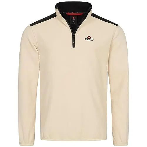 Höhenhorn Skyja Herren Fleece Pullover Beige Gr. S - Bequemer Fleecepullover für Herren, ideal für kühle Tage. Atmungsaktiv und vielseitig einsetzbar, perfekt für Alltag und Outdoor-Aktivitäten.