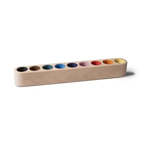 Ehrenkind Badorganizer Buntstifthalter aus Massivholz - Bad-Organizer, ideal für Kinder, fördert Ordnung und Kreativität mit Montessori-Ansatz aus FSC® zertifiziertem Holz.