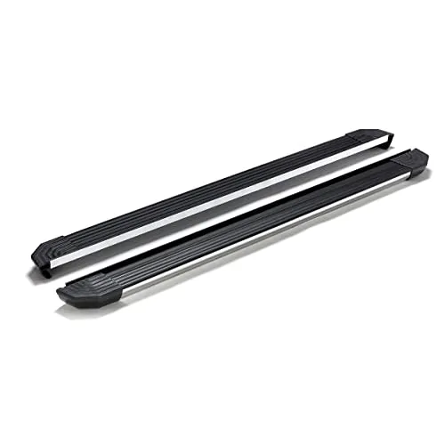 Trittbretter Schweller für Ford Custom Transit und Tourneo L2 ab 2012 Truva TÜV - Seitenschweller aus langlebigem Aluminium/Kunststoff, TÜV/ABE vorhanden, keine Eintragung notwendig, ideal für einfachen Ein- und Ausstieg.