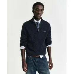 Cotton Cable Half Zip Pullover - Stylischer Pullover mit halbem Reißverschluss, aus hochwertiger Baumwolle, ideal für lässige Looks und angenehmen Tragekomfort.