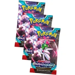 Pokemon Karten Karmesin & Purpur - Paradox Rift - 3 Booster Sammelkarten