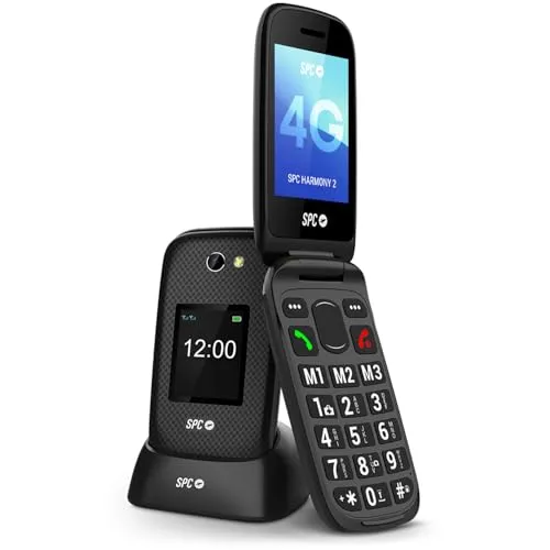 SPC Harmony 2-4G Seniorenhandy | Große Tasten, 4G und Notruf-Funktion - Seniorenhandy mit 2,8" und 1,77" kratzfesten Displays, 104dB Lautstärke und Notruf-Taste für schnelle Hilfe. Ideal für Senioren, die Sicherheit und Benutzerfreundlichkeit schätzen.