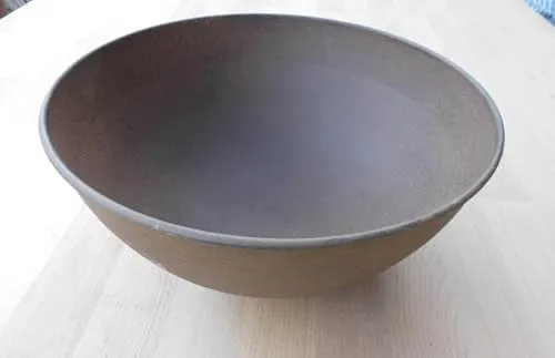 Deko-Impression Eisenschale Dekoschale Pflanzschale Blumenschale halbrund braun rostfarben 30 cm