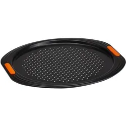 Le Creuset Pizzabackblech 32,5 cm - Küchenhelfer für perfekte Pizzen mit optimierter Luftzirkulation dank Löchern im Boden. Antihaftbeschichtung für einfaches Ablösen und stabiler Rand für höchste Qualität.