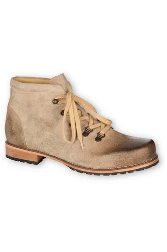 Spieth & Wensky Herren Boots - MOLDAU - sand - Traditionelle Bergschuhe aus hochwertigem Wildbock-Antik-Veloursleder in Used-Optik. Ideal für Bergtouren, mit gepolstertem Fußbett für hohen Tragekomfort und stylischer Ledersohle.
