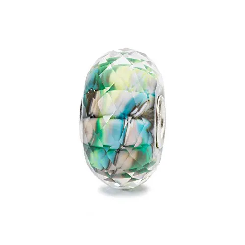 TROLLBEADS Glasbead Entscheidung Facette 925 Sterlingsilber - Handgefertigter Glasbead mit facettiertem Design in mehrfarbigen Tönen, ideal für Bettelarmbänder und Halsketten. Hergestellt aus 925er Sterlingsilber für eine besondere Ausstrahlung.