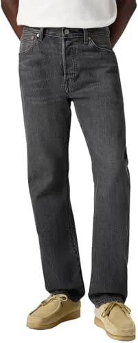 Levi's Herren Jeanshose 501 Original mit Knopfleiste, Straight Fit, Grau (Fine Dining), W32/L32