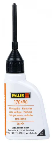 Faller Super-Expert Plastikkleber 170490 - 25g, Profi-Kleber mit Spezialkanüle und Kanülenschutzkappe für präzises Modellieren