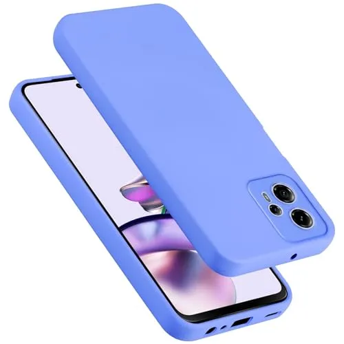 Cadorabo Hülle kompatibel mit Motorola Moto G13 / G23 Hülle Silikon Handyhülle für Moto G13 / G23 Case aus flüssigem Silikon- Kratzfeste und stoßfeste dünne TPU Schutzhülle - Liquid HELL LILA