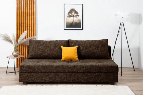 COLLECTION AB Schlafsofa DARIA - Sofa mit Schlaffunktion und Bettkasten, Federkern für hohe Belastbarkeit und Langlebigkeit, inklusive Rückenkissen für zusätzlichen Komfort.