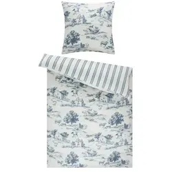 como Satin Wende-Bettwäsche  Toile , blau , Maße (cm): B: 135