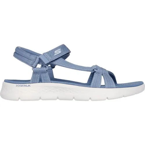 Skechers Damen GO Walk Flex Sublime Schiebe-Sandalen, Blue, 41 EU - Wanderschuhe mit Goga-Matten-Technologie und konturiertem Goga-Fußbett, ideal für Komfort und Unterstützung beim Gehen.