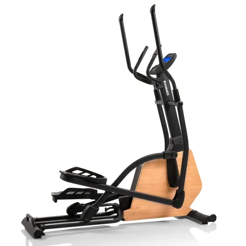 Hammer Crosstrainer CrossPace 5.0 NorsK - Crosstrainer mit edlem Holz-Design, 24 Trainingsprogramme und 3-fache manuelle Steigung für effektives Ganzkörpertraining.