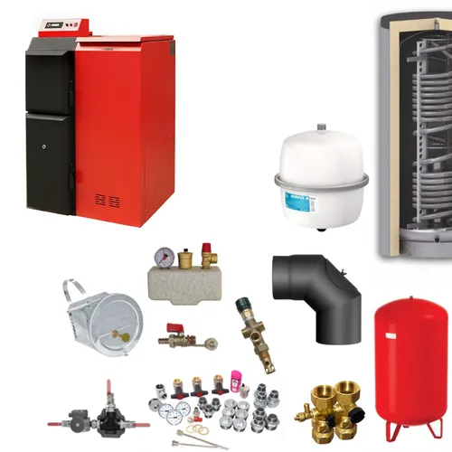 ThermoFlux Pelletkessel Pelling 25 ECO 25 kW - Pelletheizung Komplettset 4, effizient für Heizungswasser und Brauchwassererwärmung, ideal für umweltfreundliche Wärmeversorgung.