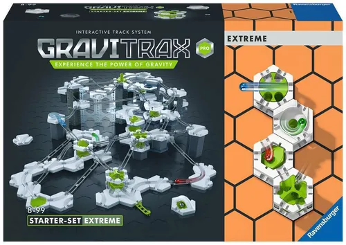 Ravensburger GraviTrax PRO Starter-Set Extreme - Erweiterbare interaktive Kugelbahn, kreatives Lernspielzeug für Kinder ab 8 Jahren