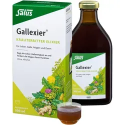 Gallexier Kräuterbitter - Arzneimittel zur Unterstützung der Magen-Darm-Funktion mit einer einzigartigen Rezeptur aus 13 hochwertigen Heilpflanzen, ideal bei Appetitlosigkeit und Völlegefühl.