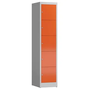 ClassiX Schließfachschrank X-523514, rot - 5 Fächer mit Zylinderschloss - Schränke mit stabiler Stahlkonstruktion und hochwertiger Pulverbeschichtung. Ideal für sichere Aufbewahrung mit 3 Jahren Herstellergarantie.