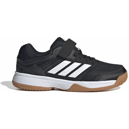 adidas Unisex Kinder Speedcourt Indoor-Schuhe - Bequeme Kinder-Innenschuhe mit regulärer Passform, ideal für Spiel und Sport. Robuste Gummiaußensohle sorgt für optimalen Halt und Langlebigkeit.
