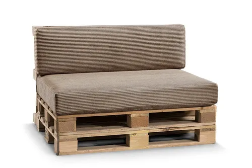 Palettenkissen Set (Sitzkissen 120x80 + Rückenlehne 120x40) - Hellbraun - Maximaler Komfort mit unseren hellbraunen Palettenkissen. Ideal für Garten und Terrasse, bieten sie eine stilvolle und gemütliche Sitzgelegenheit. Perfekt zum Entspannen und Wohlfühlen im Freien.