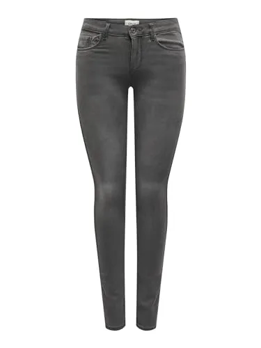 ONLY Female Skinny Jeans ONLROYAL - Mittlere Taille & Skinny Fit - Stylische Skinny Jeans mit mittlerer Taille, gefertigt aus 69% Baumwolle und 29% recyceltem Polyester für nachhaltigen Komfort.