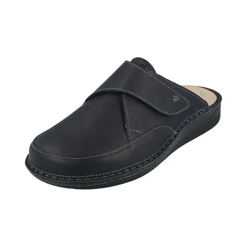 Finn Comfort Aguilas Herren Pantolette, Größe: 46 EU - Hochwertige Clogs für Herren, aus robustem Glattleder, mit verstellbarem Klettverschluss und flexibler PU-Sohle für optimalen Komfort.