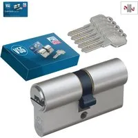 Basi V55 Profil-Doppelzylinder 40/55 mm - Sicher & zuverlässig - Hochwertiger Profil-Doppelzylinder für Haustüren, ausgestattet mit Pickingschutz und Anbohrschutz. Ideal für mehr Sicherheit und Langlebigkeit im täglichen Einsatz. Inkl. 5 Wendeschlüsseln.