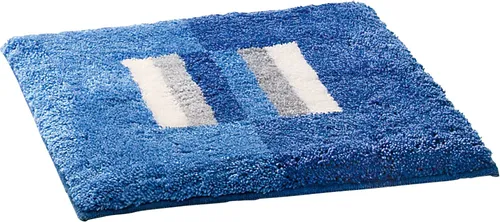 Erwin Müller Badematte WC-Vorlage "Korfu", Höhe 20 mm, eckig, Streifen, blau