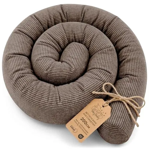 Totsy Baby Seitenschläferkissen Bettschlange 200 cm Lincoln - Vielseitiges Seitenschläferkissen für optimalen Schlafkomfort. Ideal für Schwangere und Seitenschläfer, pflegeleicht und langlebig. Passt sich perfekt an und bleibt auch nach dem Waschen in Form.