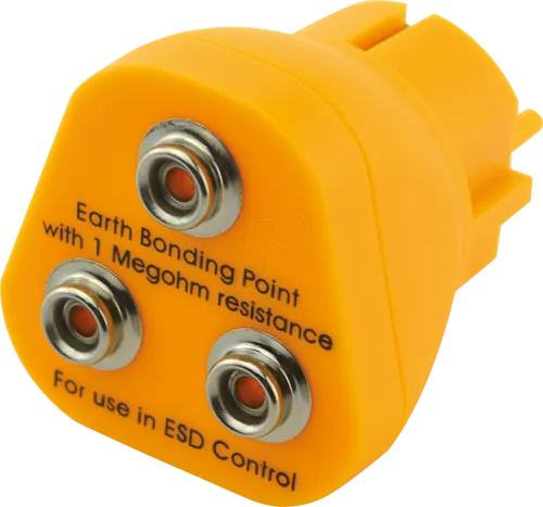 Quadrios Kabelbinder ESD-Erdungsstecker - 10 mm, gelb, ideal für sichere Erdung in industriellen Anwendungen