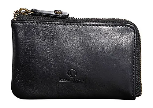 Cronus & Rhea® Luxus Schlüsselmäppchen Aeacus - Exklusives Schlüsselmäppchen aus hochwertigem Rindsleder, vielseitig als Brieftasche oder Schlüsselhalter nutzbar. Inklusive eleganter Geschenkbox – ideal für Herren.