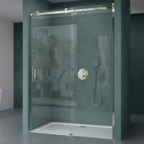 Mai & Mai Duschtür Nischentür 120cm Schiebetür - Duschkabine mit 8mm Sicherheitsglas und NANO-Beschichtung für einfache Reinigung, Höhe: 195cm, ideal für moderne Bäder.