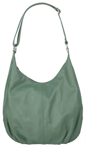 Cluty Damen Shopper aus Leder, grün, Made in Italy - Hochwertiger Leder Shopper aus Italien mit geräumigem Hauptfach und praktischem Smartphonefach. Ideal für den Alltag, leicht und stilvoll.