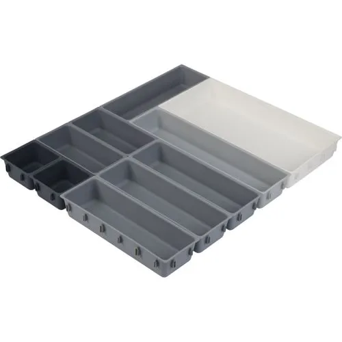 JosephJoseph Besteckkasten Blox, 10-teilig - Modularer Besteckkasten aus Kunststoff mit 10 steckbaren Fächern, ideal zur individuellen Anpassung für Schubladen. Auch für Werkzeuge und Bastelutensilien geeignet.