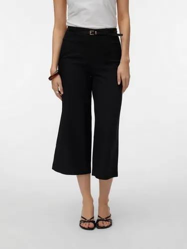 VERO MODA VMELMA Hohe Taille Culotte - Stylische Culotte mit weitem Beinschnitt und hoher Taille für einen modernen Look. Hergestellt aus 81% recyceltem Polyester, ideal für nachhaltige Mode.