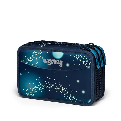 ergobag Maxi Mäppchen Set 40-Teilig - Dunkelblau, umfassend ausgestattet mit Lyra Bunt- und Filzstiften, ideal für Schulkinder