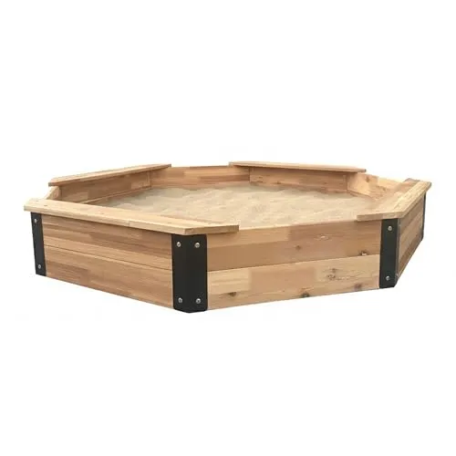 AXI Onno Sandkasten achteckig mit 4 Sitzbänken in Braun/Anthrazit - Geräumiger Sandkasten aus hochwertigem, nachhaltigem Zedernholz mit 4 Sitzbänken. Inklusive Abdeckung und Bodenvlies für sauberen Sand. Ideal für stundenlangen Spielspaß im Freien!