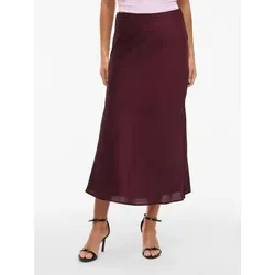 Maxirock "VIELLETTE HW LONG SKIRT - NOOS", Gr. 40, Fig - Maxirock von Vila, perfekt für modebewusste Frauen! Bequem mit elastischem Bund und aus leichtem Webstoff für optimalen Tragekomfort.