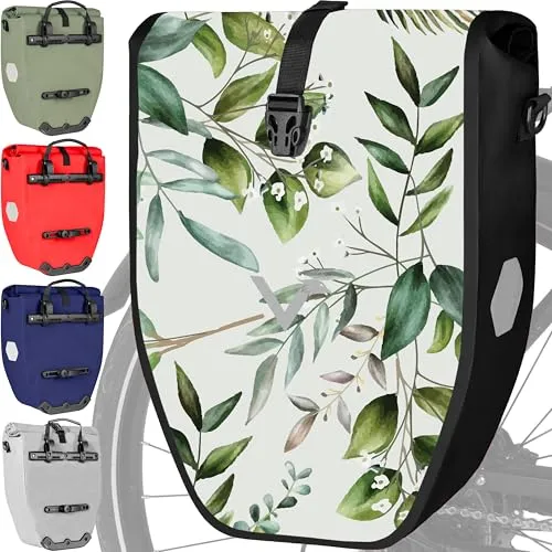 Valkental Fahrradtasche ValkBasic - 100% wasserdicht & verstärkter Rücken - Fahrradtaschen mit 20 oder 28L Volumen, 100% wasserdicht und ideal für Radsportler. Mit reflektierenden Elementen für Sicherheit und einem gepolsterten Laptopfach.
