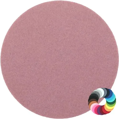 BIASTO Filzuntersetzer Rund 25cm in Rosenholz (HF048); Farbauswahl & Größenwahl; Untersetzer Gläser; Für Getränke, Tassen, Blumentöpfe, Vasen, Tisch, Bar, Wohnung, Tisch-Deko