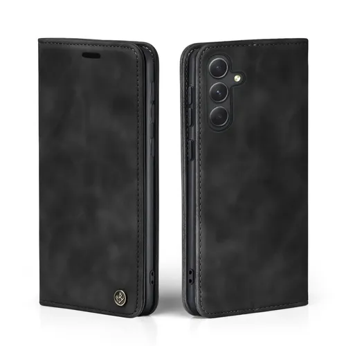 Hülle für Samsung Galaxy A55 5G Handytasche Klapphülle Handyhülle Cover Schwarz