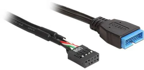 Delock Strom Anschlusskabel 30cm Schwarz
