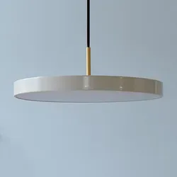 Umage Asteria Mini - Perlweiß 31 x 10,5 cm mit 2,7 m Kabel - Exklusiver Lampenschirm in Perlweiß, der minimalistisches Design mit vielseitiger Funktionalität vereint. Ideal für eine stilvolle Beleuchtung in jedem Raum.