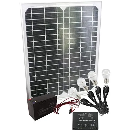 Mauk High-Tech Solar-Set 15 W mit Klickschaltern - Solarenergie-Set mit 15 W Leistung, ideal für nachhaltige Energieproduktion. Kompaktes Komplettpaket mit einfacher Montage und hoher Effizienz dank polykristalliner Solarzelle.